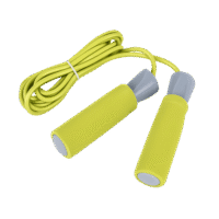 Corde à sauter LiveUp LS318F – poignées mousse vert et gris – 275 cm – fitness et cardio