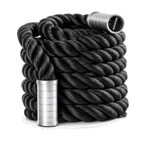 Corde ondulatoire LP8173 LIVEPRO noire – poignées en aluminium – 9 à 15 m – battle rope