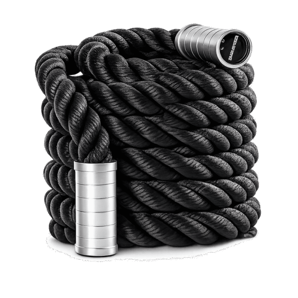Corde ondulatoire LP8173 LIVEPRO noire – poignées en aluminium – 9 à 15 m – battle rope