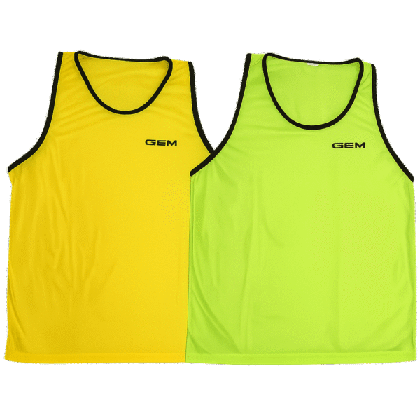 Dossard de Football GEM DS-1110 – Polyester – Vert ou Jaune – Tailles S/M et L/XL