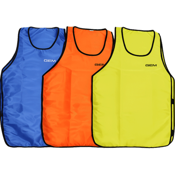 Dossard de Football DS-1100 – Sans Manches – Polyester – Jaune, Orange, Bleu