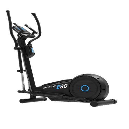 Vélo elliptique réglable Sportop E80 – compact avec pédales ajustables et résistance 16 niveaux