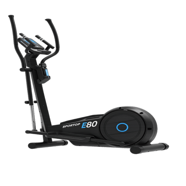 Vélo elliptique réglable Sportop E80 – compact avec pédales ajustables et résistance 16 niveaux