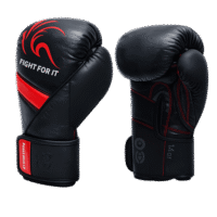 Gant-noir-rouge Gants de boxe noir & rouge – KANGO PU