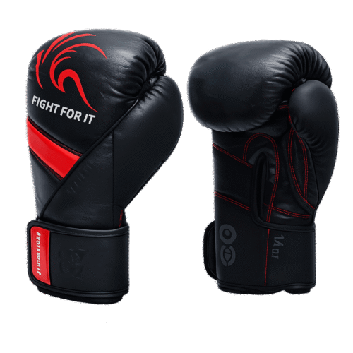 Gant-noir-rouge Gants de boxe noir & rouge – KANGO PU