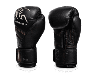 Gants de boxe KANGO noir & noir PU – Style Everlast