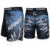 Short de combat KANGO RGK-612 noir et bleu pour MMA, grappling et arts martiaux – tissu Taslaan/Lycra sublimé, tailles S à L.