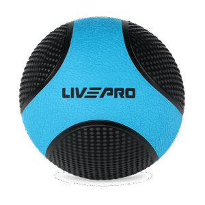 Ballons médicinaux LIVEPRO – 1 à 10 kg – bleu et noir – surface antidérapante