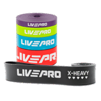 bandes-de-résistance Bandes élastiques de résistance LivePro LP8410 – Super Bands en latex pour fitness, musculation et rééducation.