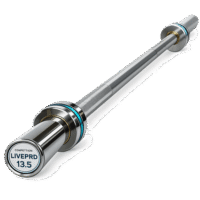 barre-13.5 Barre olympique courte 150 cm LIVEPRO LP8082 – 13,5 kg acier chromé