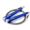 Corde à sauter LiveUp LS3114 en acier avec poignées antidérapantes bleues – 300 cm