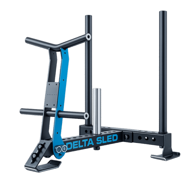 Traîneau de puissance LivePro LP8551 – Delta Sled avec poignées haute et basse, acier Q235, compatible accessoires E25.