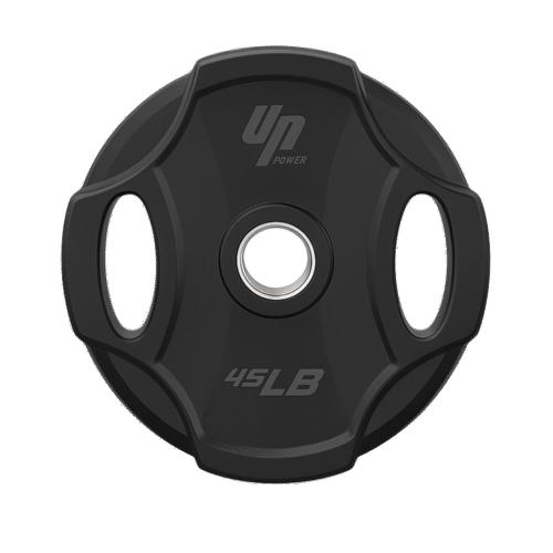disque-olympique Disques olympiques LiveUp LU0550 noirs avec poignées – gamme de poids de 1,25 kg à 25 kg