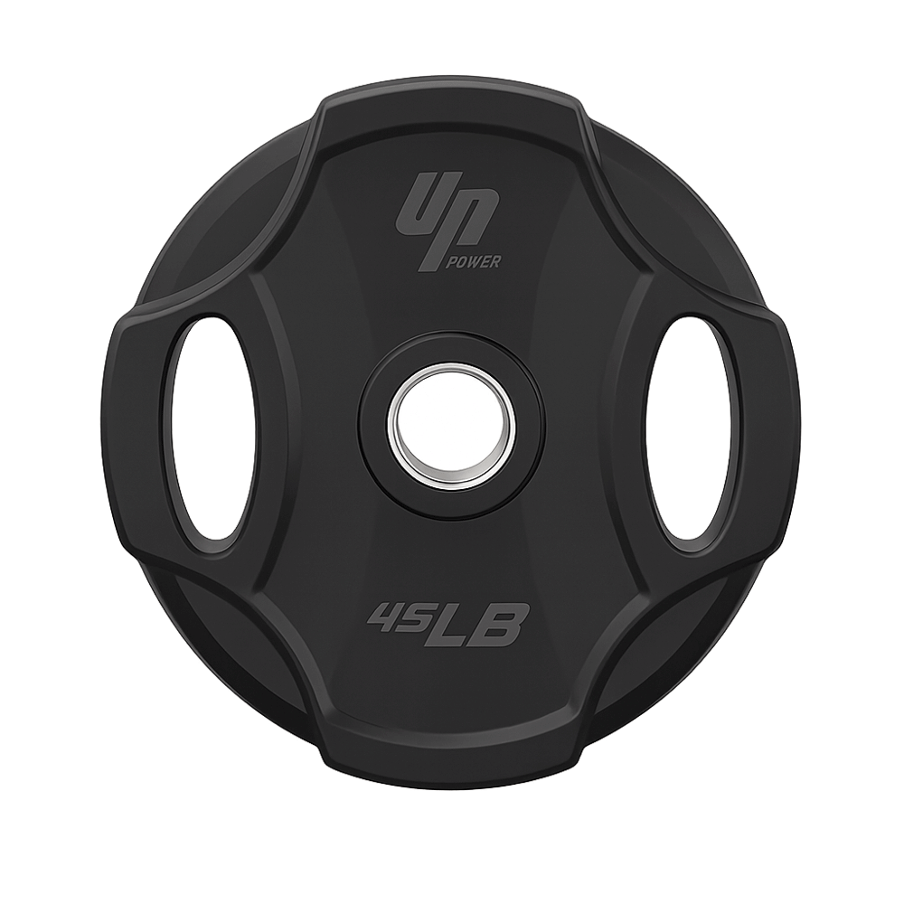 Disques olympiques LiveUp LU0550 noirs avec poign&eacute;es &ndash; gamme de poids de 1,25 kg &agrave; 25 kg