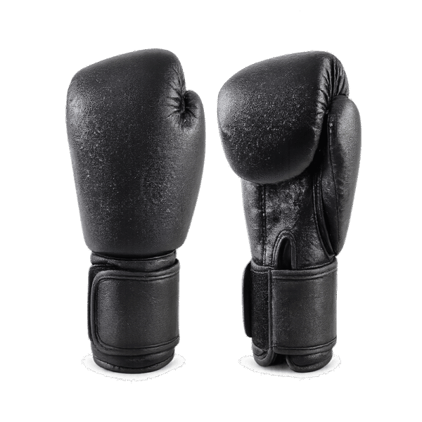 Gants de boxe en simili cuir noir – KANGO (PU)