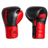 Gants de boxe haut de gamme en cuir rouge & noir – KANGO-