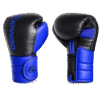 Gants de boxe haut de gamme en cuir bleu & noir – KANGO
