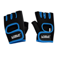 Gants de musculation LiveUp LS3077 – néoprène noir et bleu avec paume en silicone antidérapant