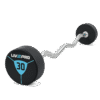 Haltère EZ monobloc LIVEPRO avec têtes uréthane – 10 à 30 kg – barre cambrée