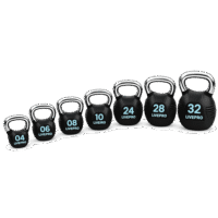 Kettlebell LIVEPRO en caoutchouc avec poignée acier – de 4 à 32 kg
