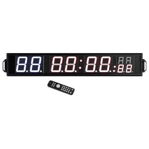 minuterie Minuterie d’intervalle LED LivePro LP8143 – Affichage rouge/bleu avec télécommande, idéale pour HIIT, fitness, MMA et séances cardio.