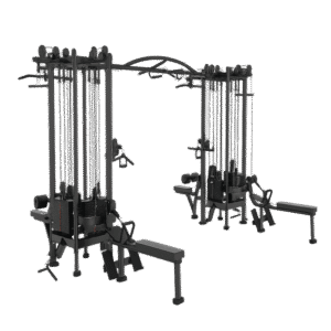 Station multifonction 8 postes SHUA SH-GMJ8 avec crossover – équipement professionnel pour salle de sport