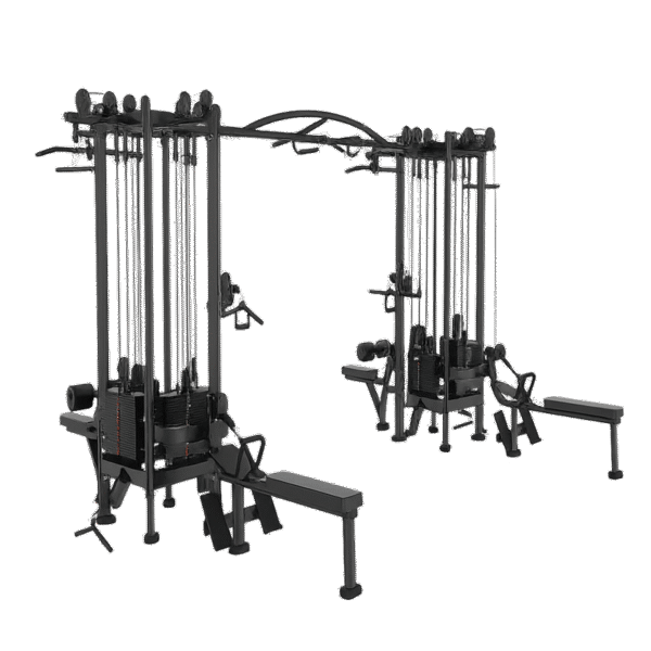 Station multifonction 8 postes SHUA SH-GMJ8 avec crossover – équipement professionnel pour salle de sport