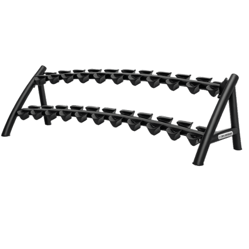 support-10-paires Support haltères LivePro LP8901 – Rack de rangement 10 paires d’haltères ronds, structure en arc robuste en acier