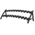 Support haltères LivePro LP8901 – Rack de rangement 10 paires d’haltères ronds, structure en arc robuste en acier