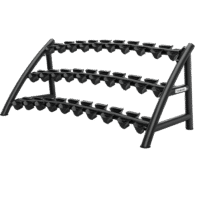 support-15-paires Support haltères 15 paires LivePro LP8903 – rack 3 niveaux en acier noir pour haltères ronds, salle de musculation