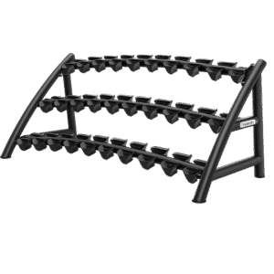 support-15-paires Support haltères 15 paires LivePro LP8903 – rack 3 niveaux en acier noir pour haltères ronds, salle de musculation
