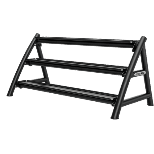 support-3-etage Support LIVEPRO LP8906 à trois étages pour rangement haltères et kettlebells