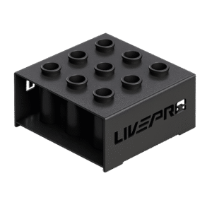 support-9-barres Support vertical LIVEPRO LP8874 pour 9 barres olympiques – rangement professionnel