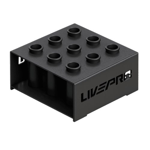 support-9-barres Support vertical LIVEPRO LP8874 pour 9 barres olympiques – rangement professionnel