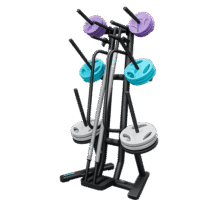 support-body-pump Support LP8801 LivePro pour 10 sets de body-pump – rack vertical pour barres, disques et colliers en salle de sport
