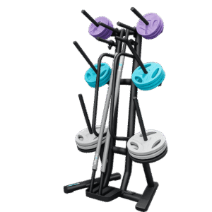 Support LP8801 LivePro pour 10 sets de body-pump – rack vertical pour barres, disques et colliers en salle de sport