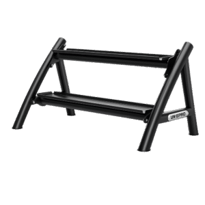 Support LIVEPRO LP8905 double étage pour haltères et poids kettlebells