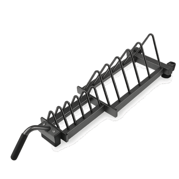 Support horizontal LP8900 pour disques bumper Livepro – 10 emplacements avec roues et poignée