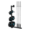 Support mural LIVEPRO LP8894 pour barres et disques olympiques – rangement vertical en acier