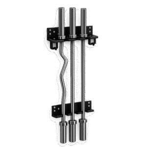 support-nural Support mural vertical LIVEPRO LP8891 – rangement pour 3 barres olympiques en acier noir