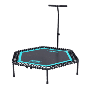 Trampoline de fitness professionnel LivePro LP8251 avec barre réglable – Équipement cardio et HIIT avec rebond silencieux.