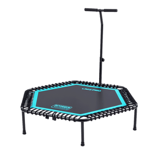 trampoline Trampoline de fitness professionnel LivePro LP8251 avec barre réglable – Équipement cardio et HIIT avec rebond silencieux.