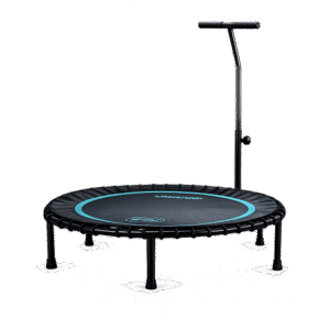 Trampoline compact LivePro LP8250B avec barre réglable – équipement cardio training pour usage individuel à la maison ou en salle.