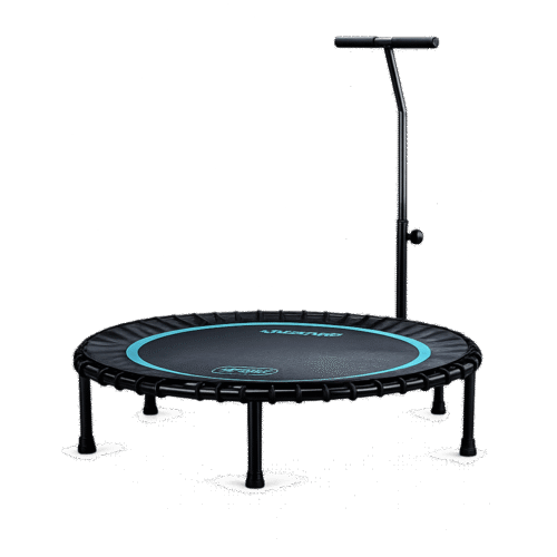 trampoline-B Trampoline compact LivePro LP8250B avec barre réglable – équipement cardio training pour usage individuel à la maison ou en salle.