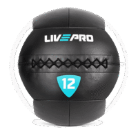 wall-ball-8100 Wall Ball LIVEPRO noir et gris – de 3 à 12 kg – ballon lesté diamètre 35 cm