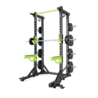 Half Rack Combi professionnel E6227P noir salle de sport musculation