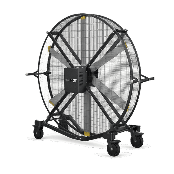 Ventilateur industriel roulant FS300P noir salle de sport professionnel