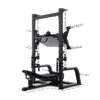 Presse à jambes verticale professionnelle A616 noir salle de sport