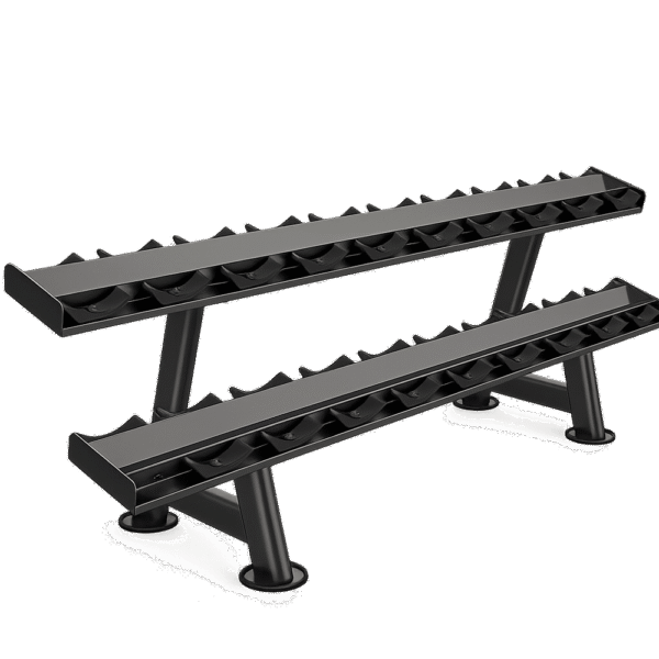 Rack à haltères 2 niveaux U2077 professionnel noir salle de sport