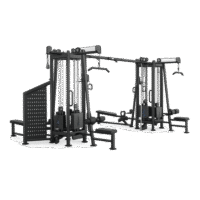 EVOST III station poulies 8 postes U2066PF noir salle de sport professionnelle